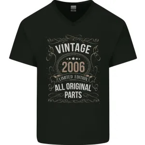 18th Birthday Limited Edition 2006 Mens V-Neck Cotton T-Shirt