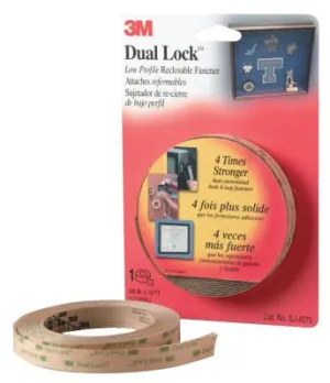 3Mƒ?› Dual Lockƒ?› Reclosable Fastener SJ3560, 1 in x 50 yd, Type 250, Clear, 021200-86282