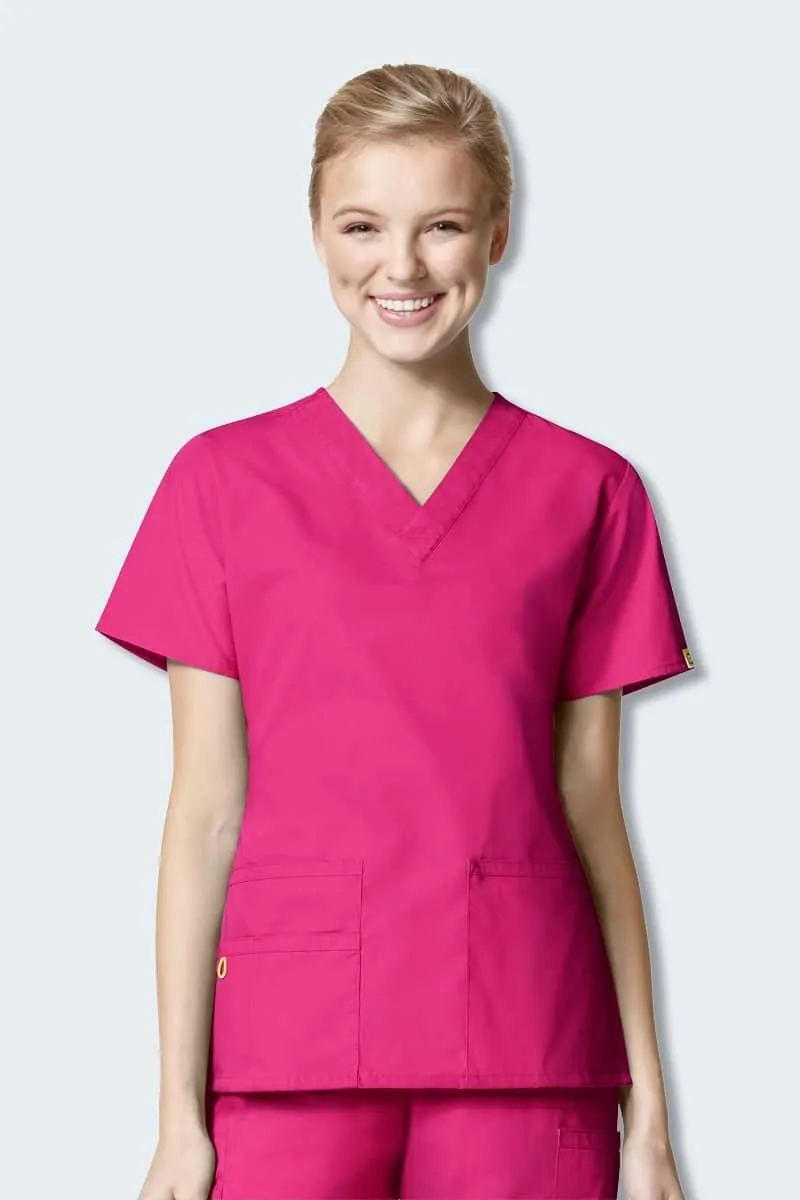 6016 WonderWink Bravo 5 Pocket V-neck Women's Scrubs Top