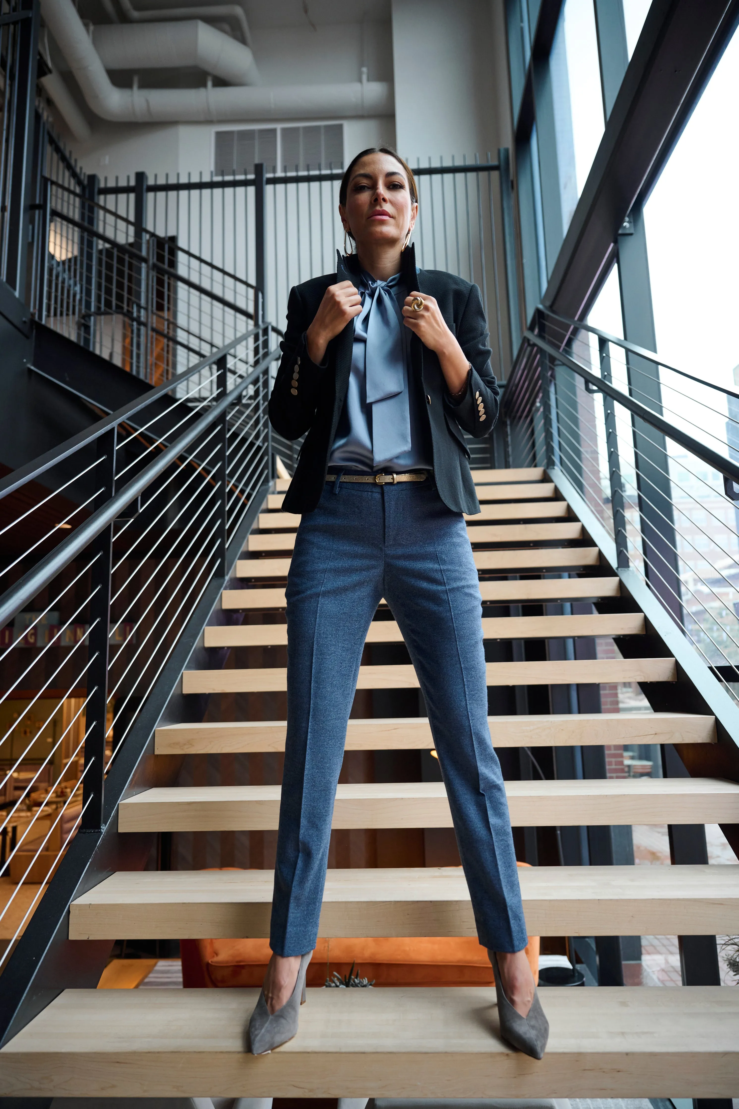 Ankle Pant - Denim Look Flannel- Sold out!