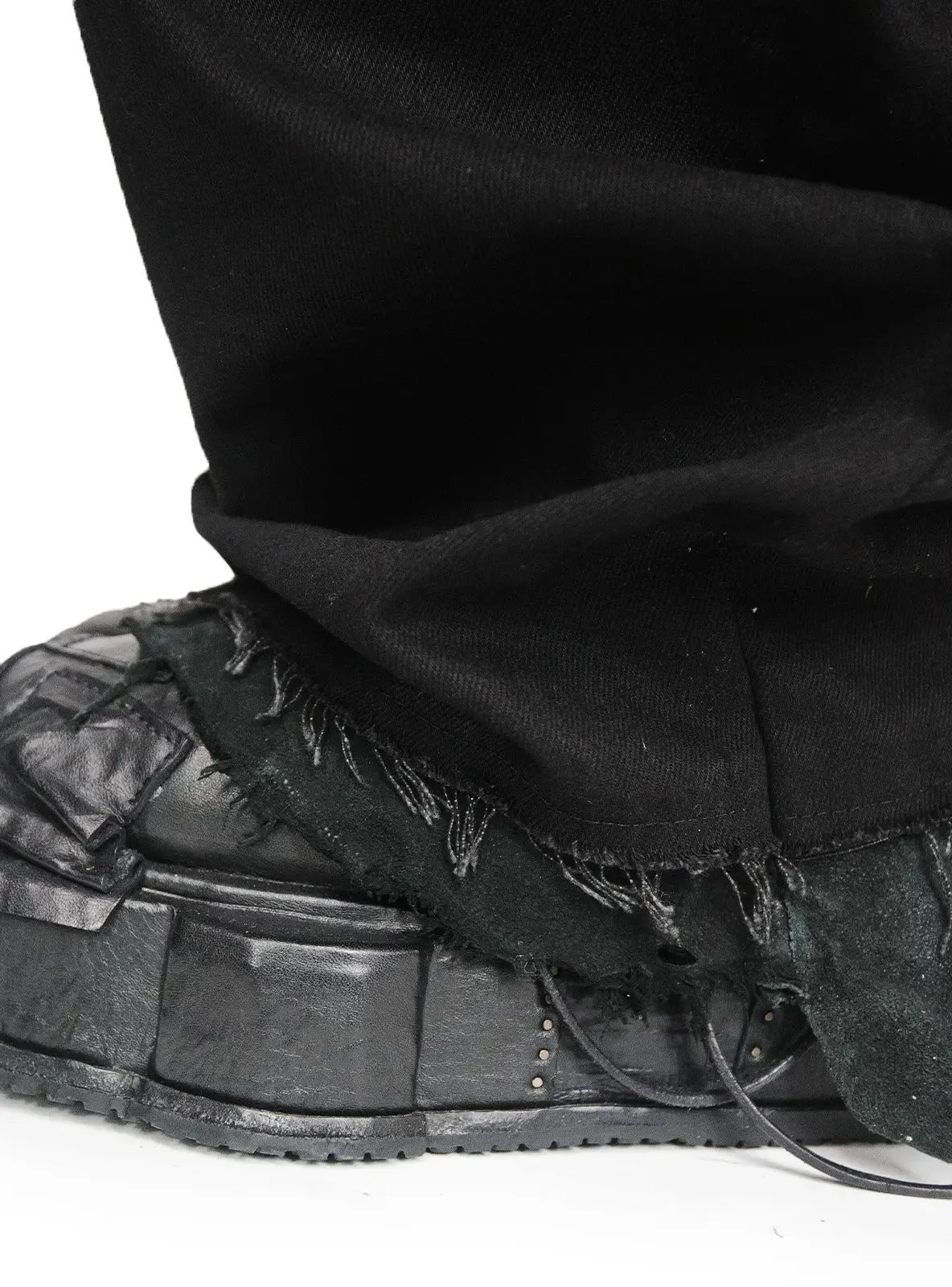 BAGGY BLACK OVERLAID LEATHER