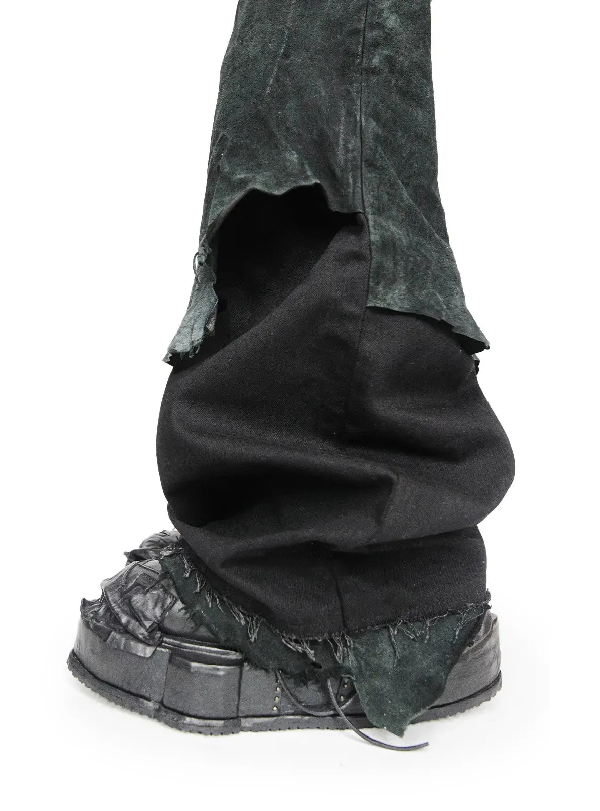 BAGGY BLACK OVERLAID LEATHER