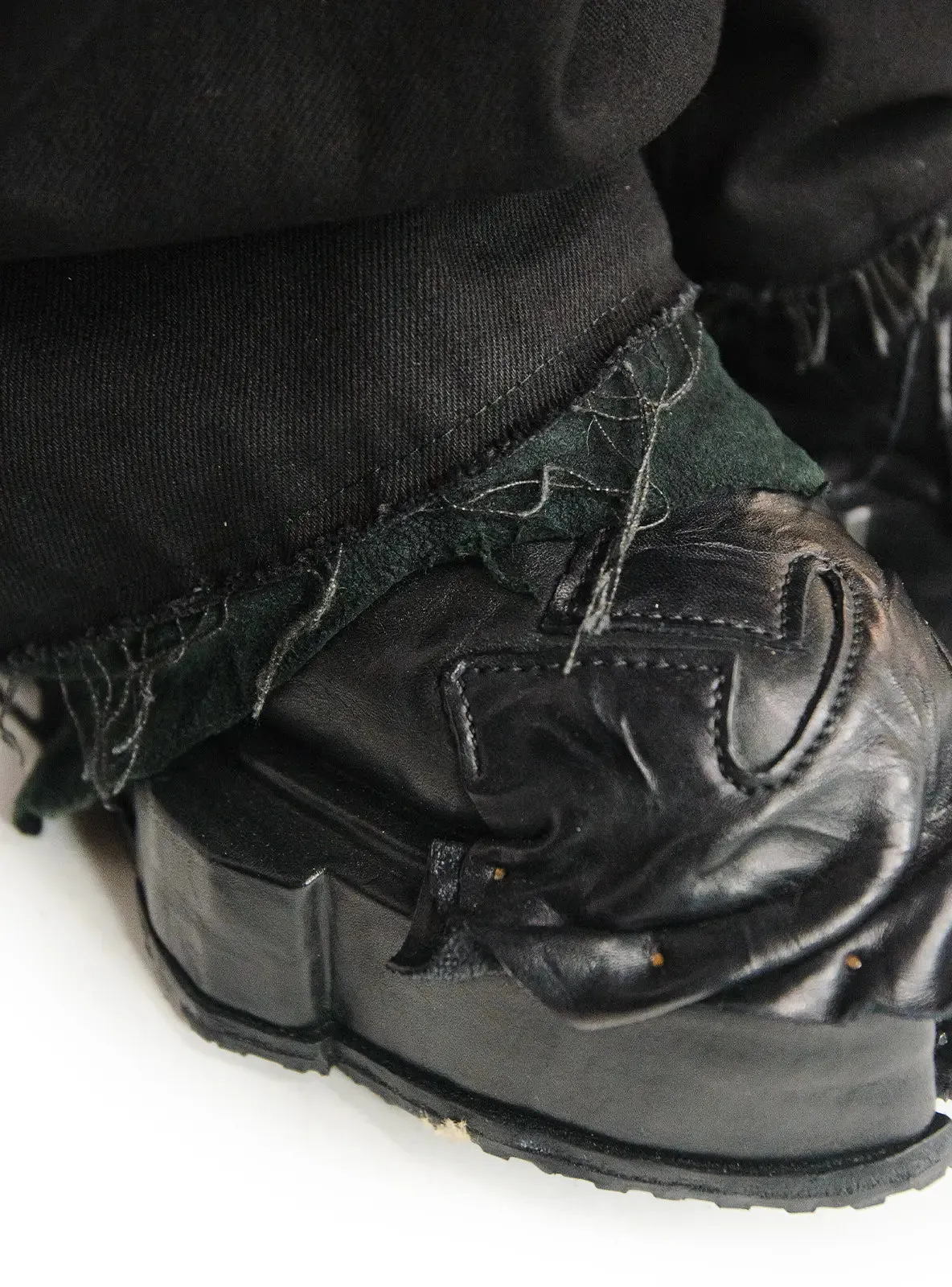 BAGGY BLACK OVERLAID LEATHER