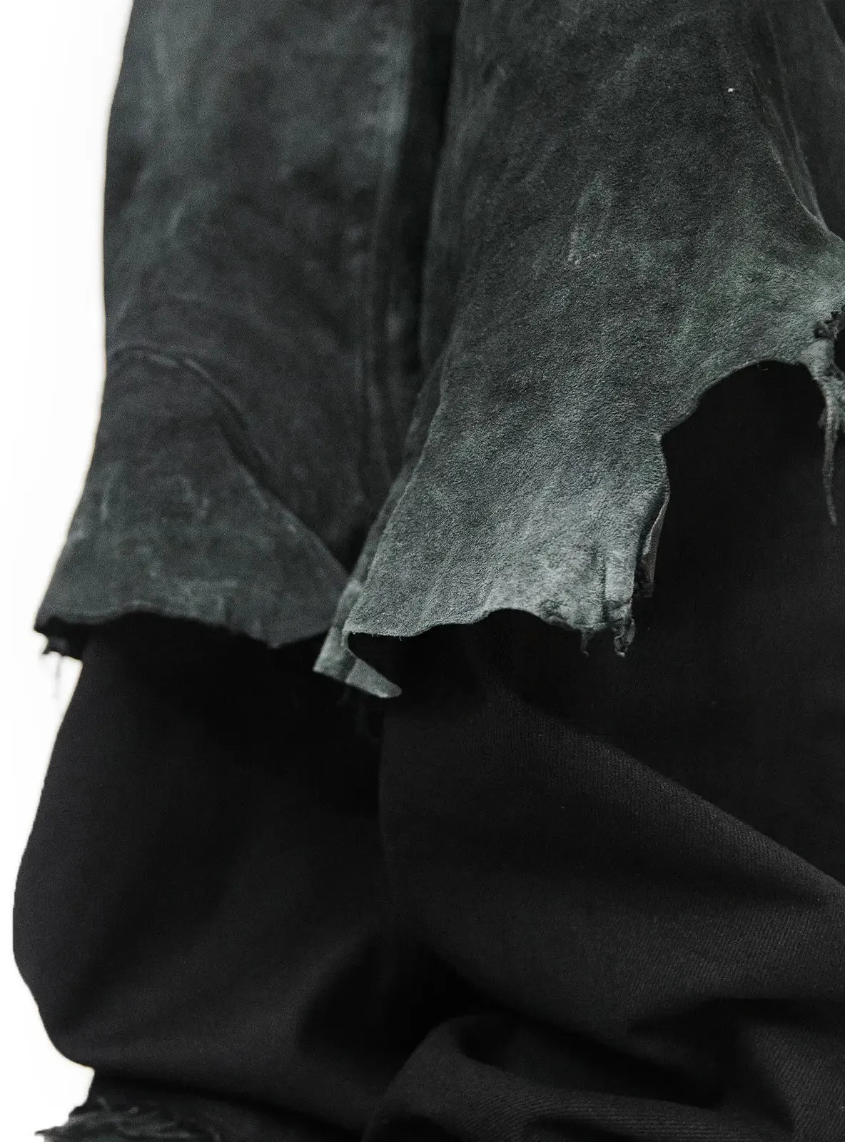 BAGGY BLACK OVERLAID LEATHER