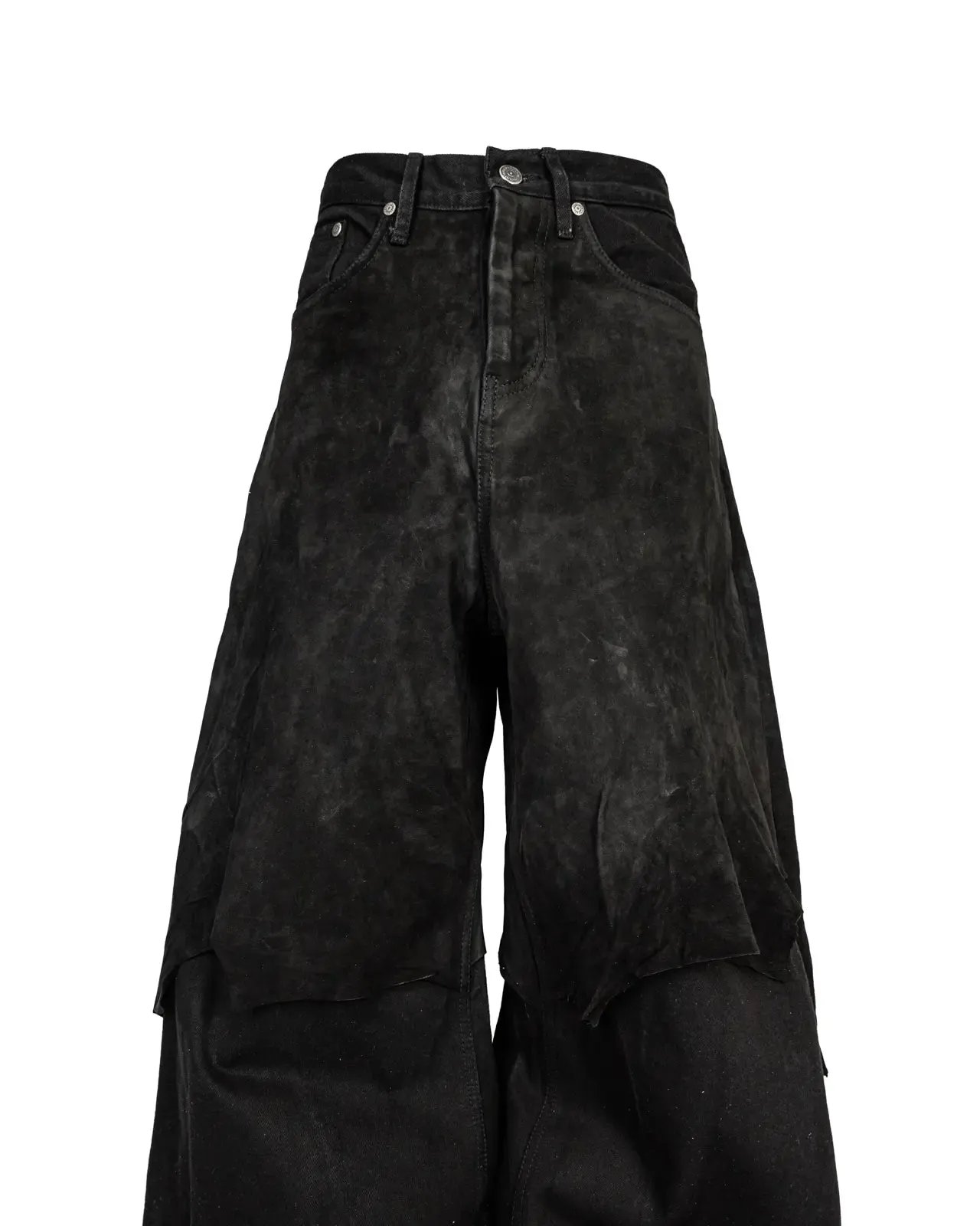 BIG BAGGY OVERLAID MATTE LEATHER