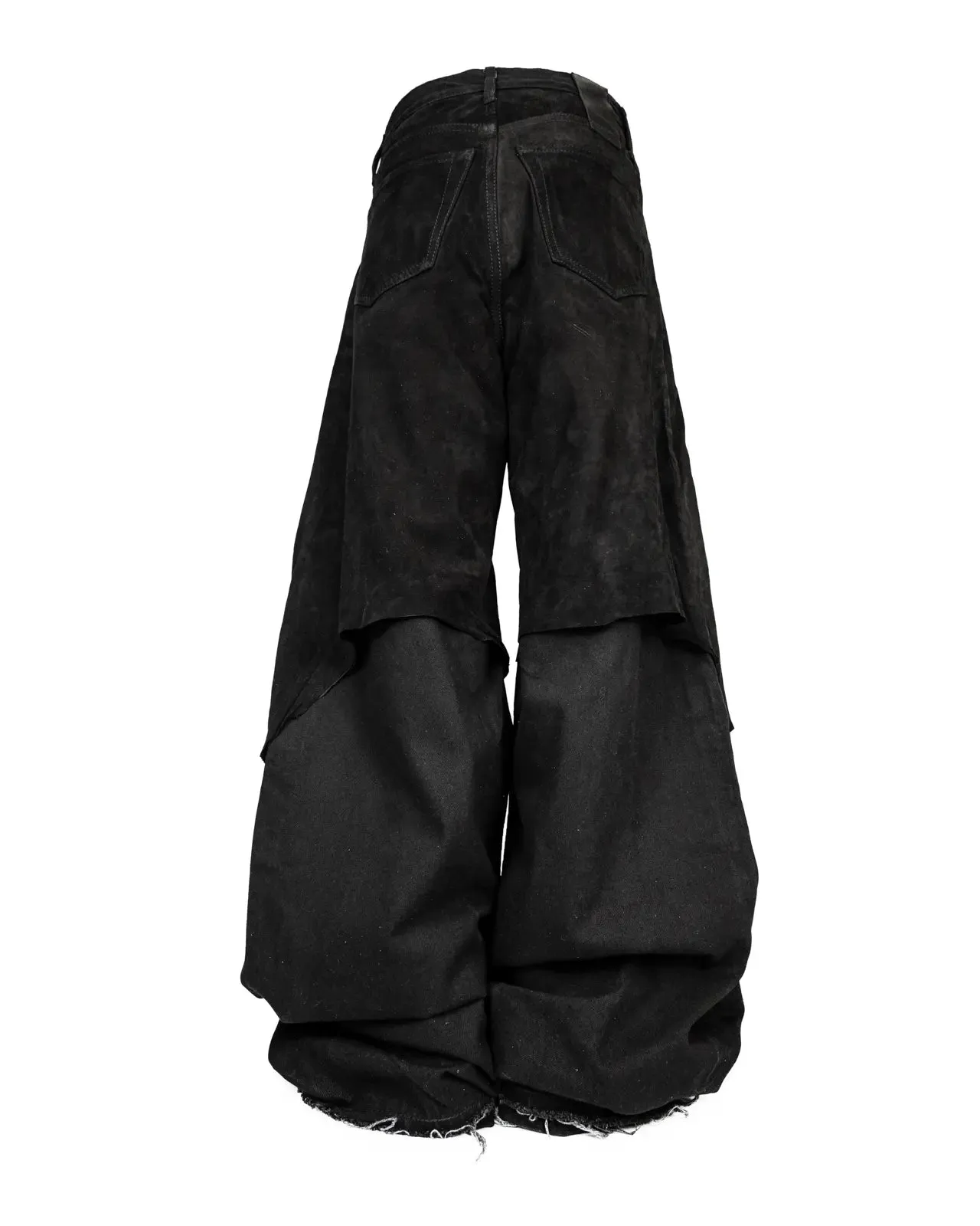 BIG BAGGY OVERLAID MATTE LEATHER