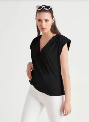 Black Tape Padded Shoulder Tee