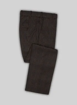 Caccioppoli Lenana Glen Brown Wool Pants