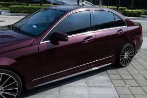 Carbonado 2008-2014 Mercedes-Benz C-Class W204 Sedan P Style Side Skirts