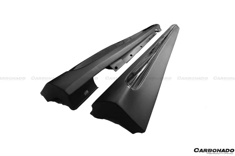 Carbonado 2008-2014 Mercedes-Benz C-Class W204 Sedan P Style Side Skirts