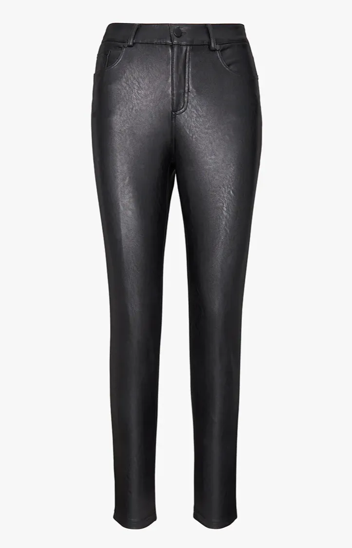 Commando Faux Leather Five Pocket Pant in Black