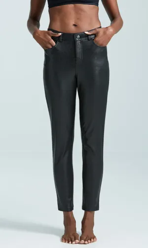Commando Faux Leather Five Pocket Pant in Black