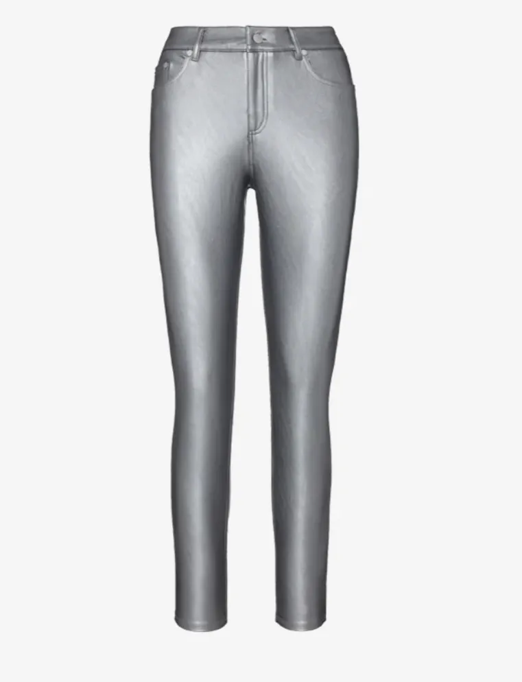 Commando Faux Leather Five Pocket Pant in Platinum