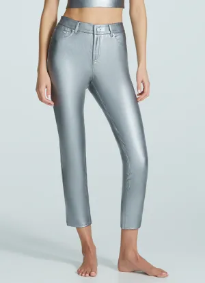 Commando Faux Leather Five Pocket Pant in Platinum