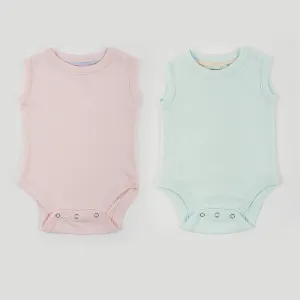 Cotton Baby Onesie Jersey Vest Set | Set of 2