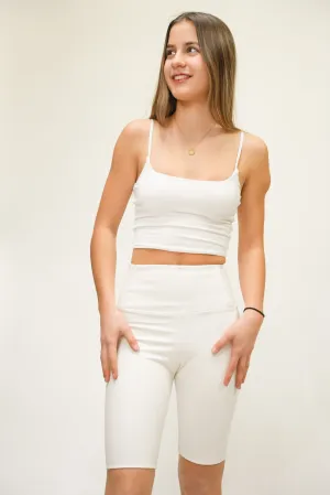 Delilah Vegan Leather Short | White