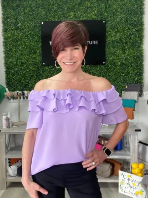 Double Ruffle Off the Shoulder Top