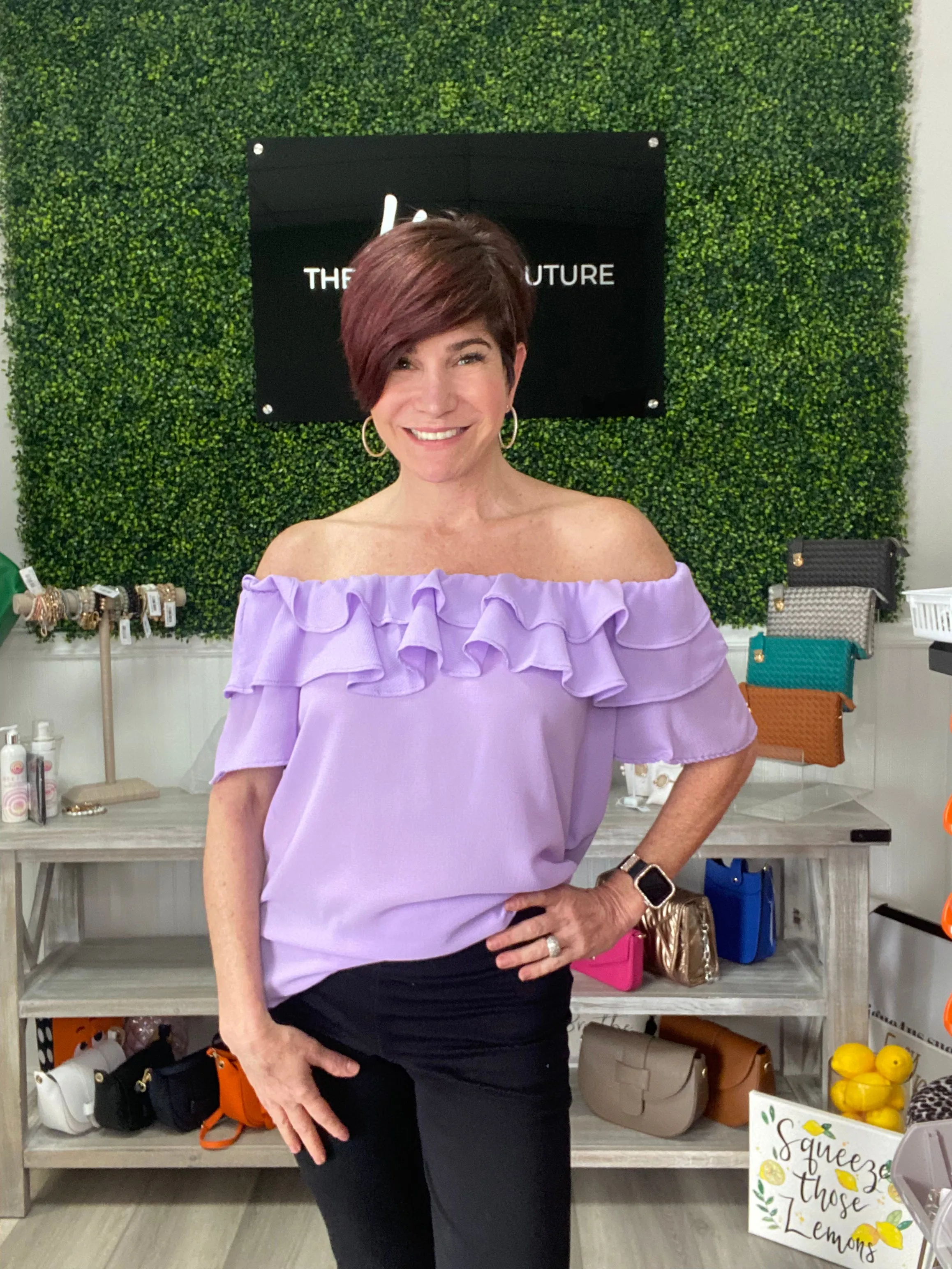 Double Ruffle Off the Shoulder Top