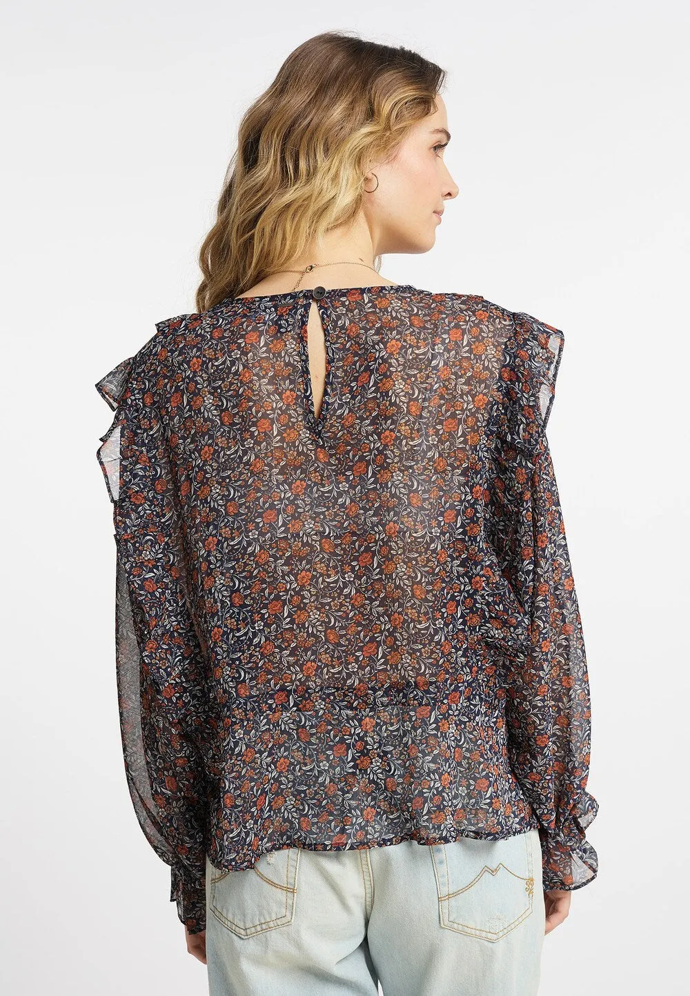 Dreimaster blouse, cobalt blue
