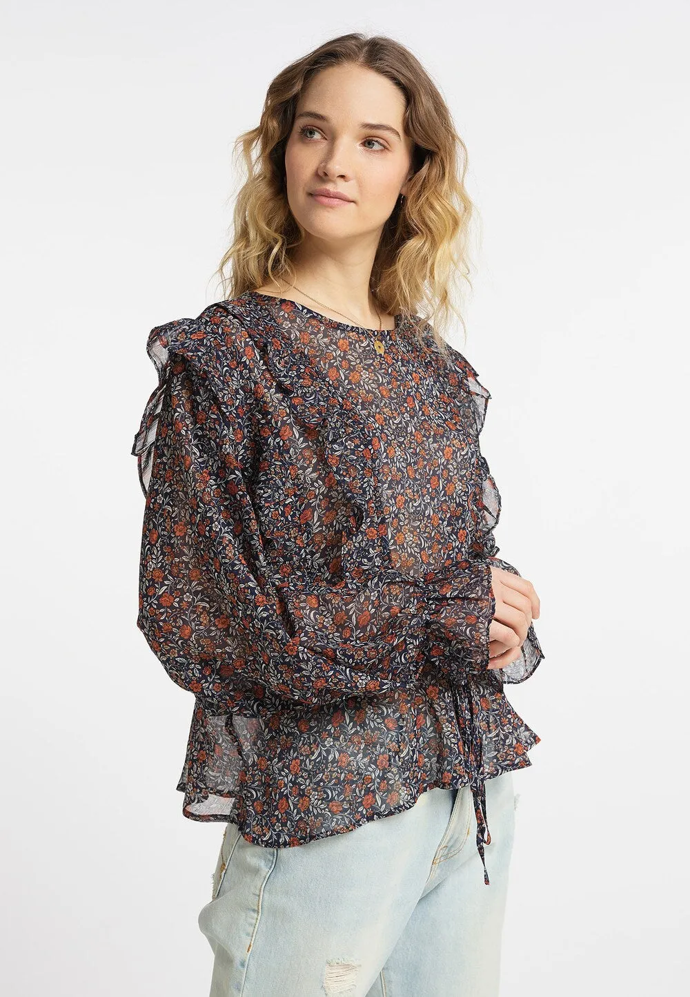 Dreimaster blouse, cobalt blue