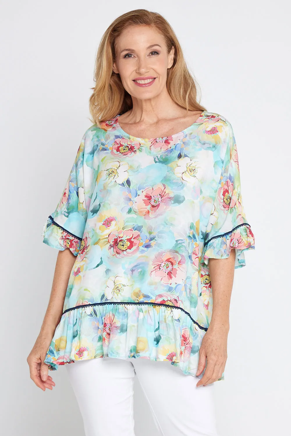 Electra Top - Morning Dew Floral