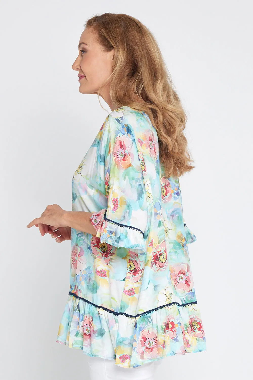 Electra Top - Morning Dew Floral