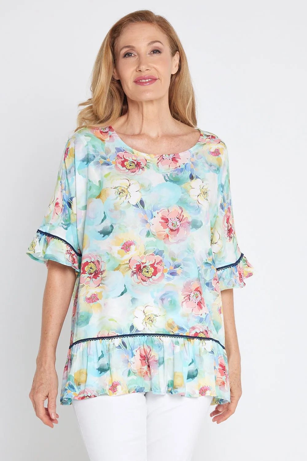 Electra Top - Morning Dew Floral