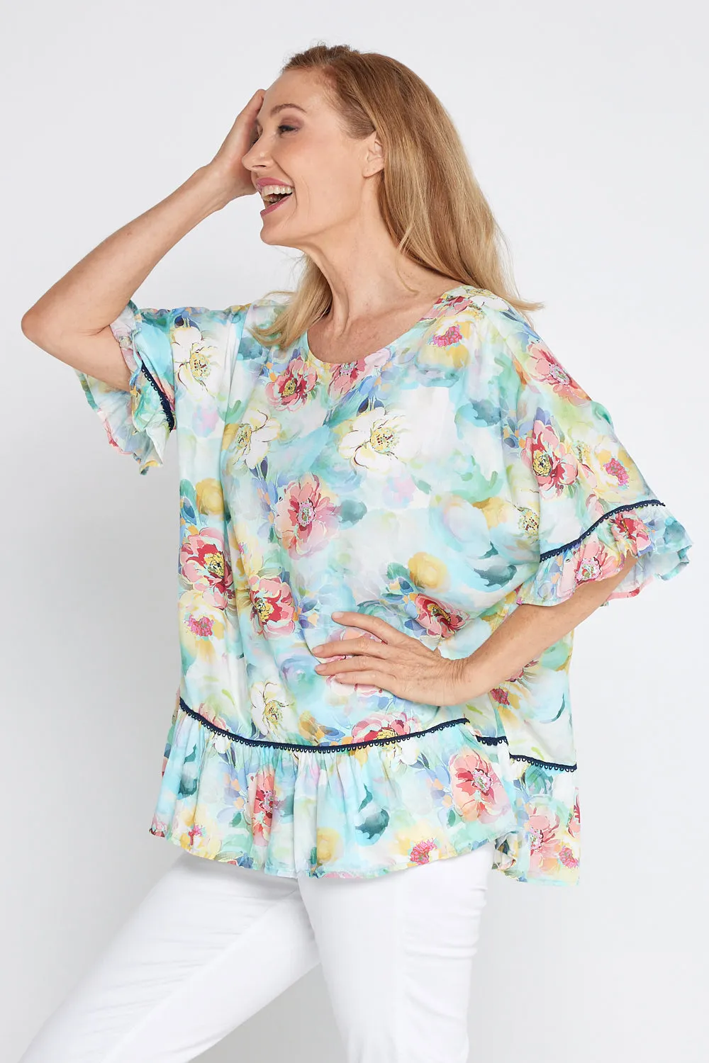 Electra Top - Morning Dew Floral