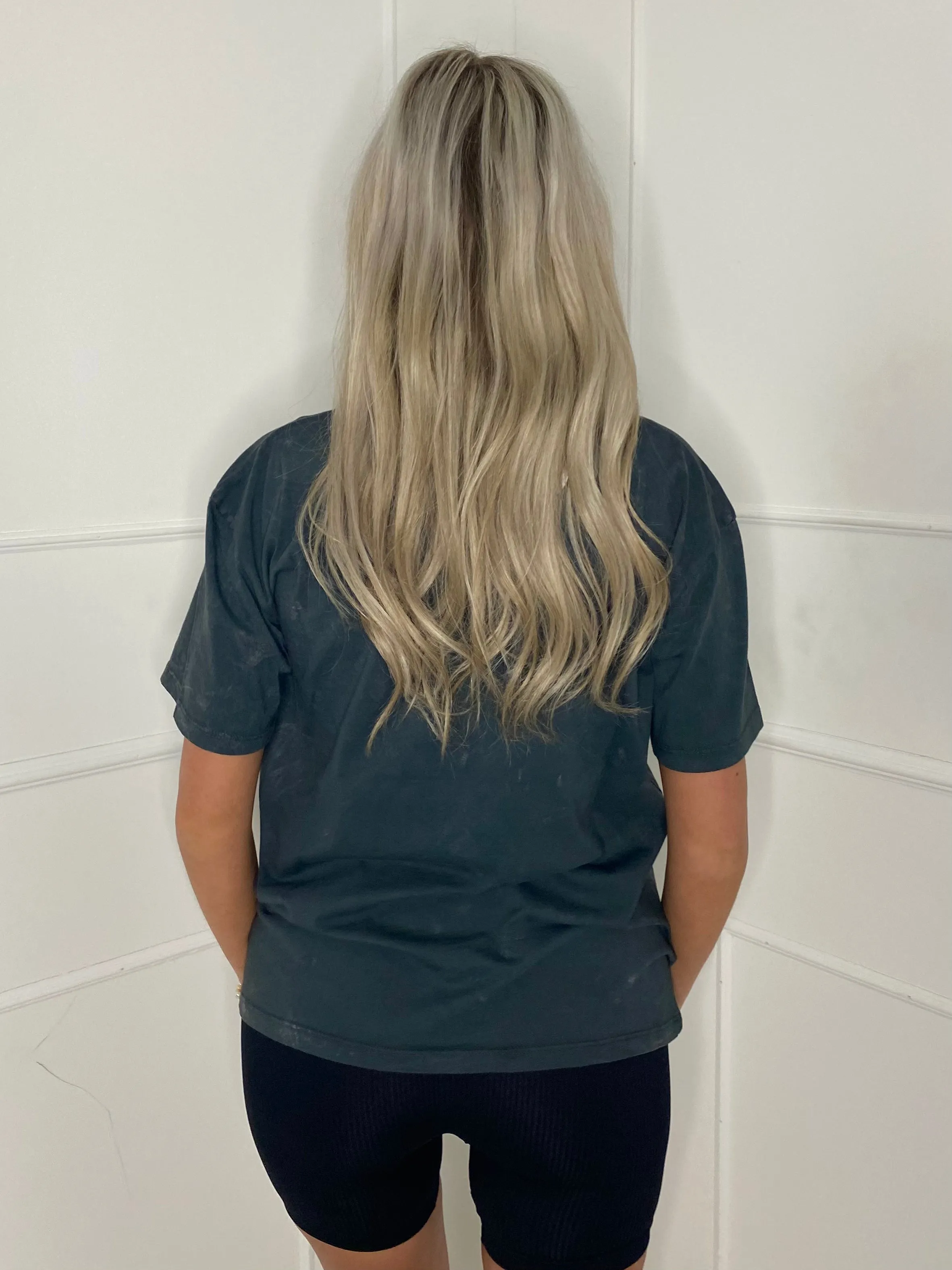 Energy Print Acid Wash T-Shirt - Grey