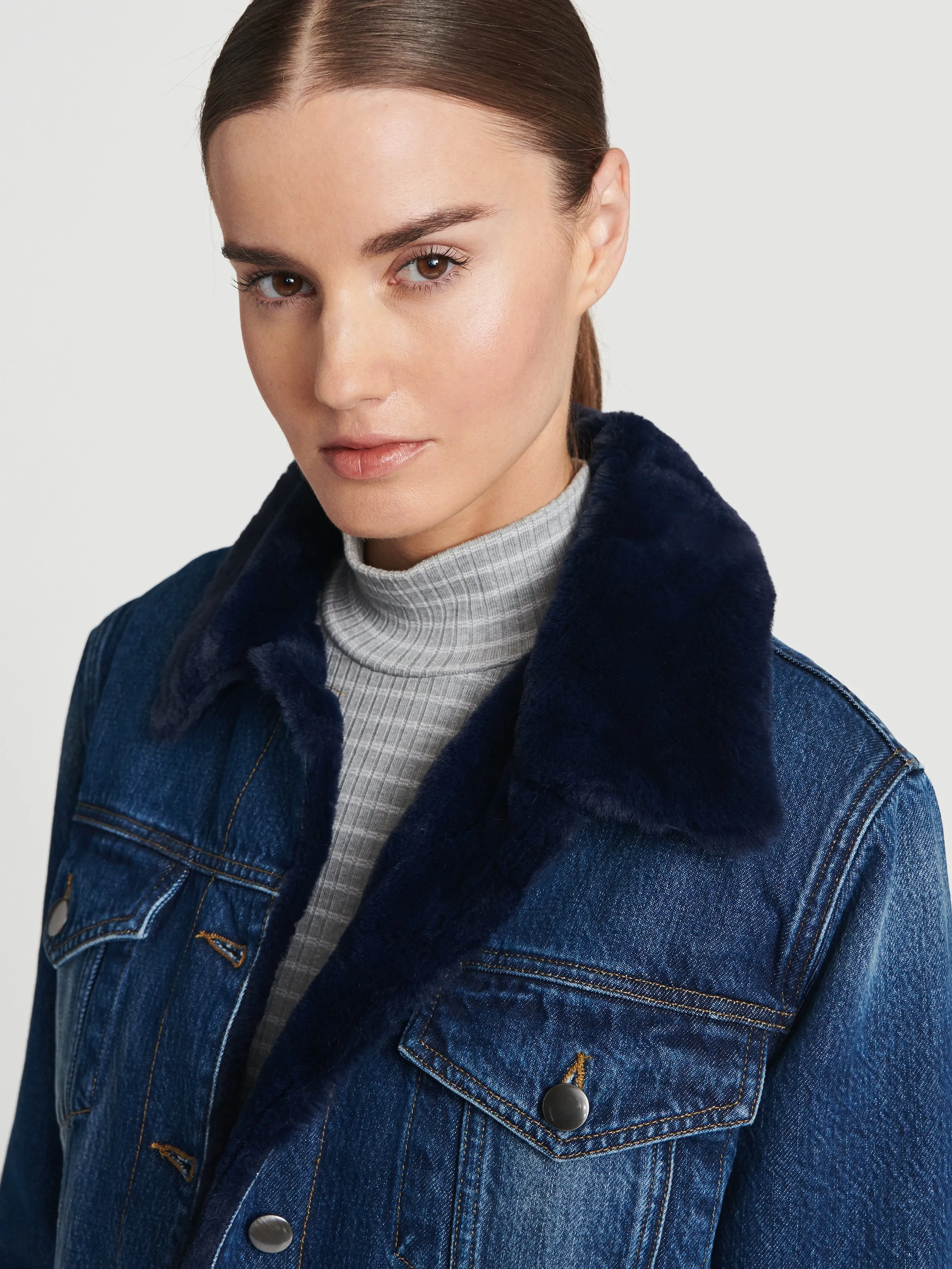 Faux Fur Lined Jacket -- Halldale