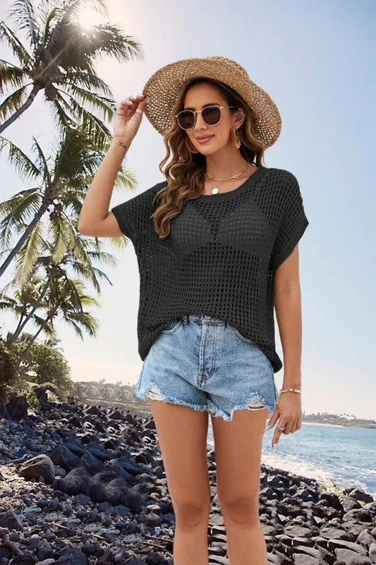 Got You Babe Black Cover Up/Sweater Top