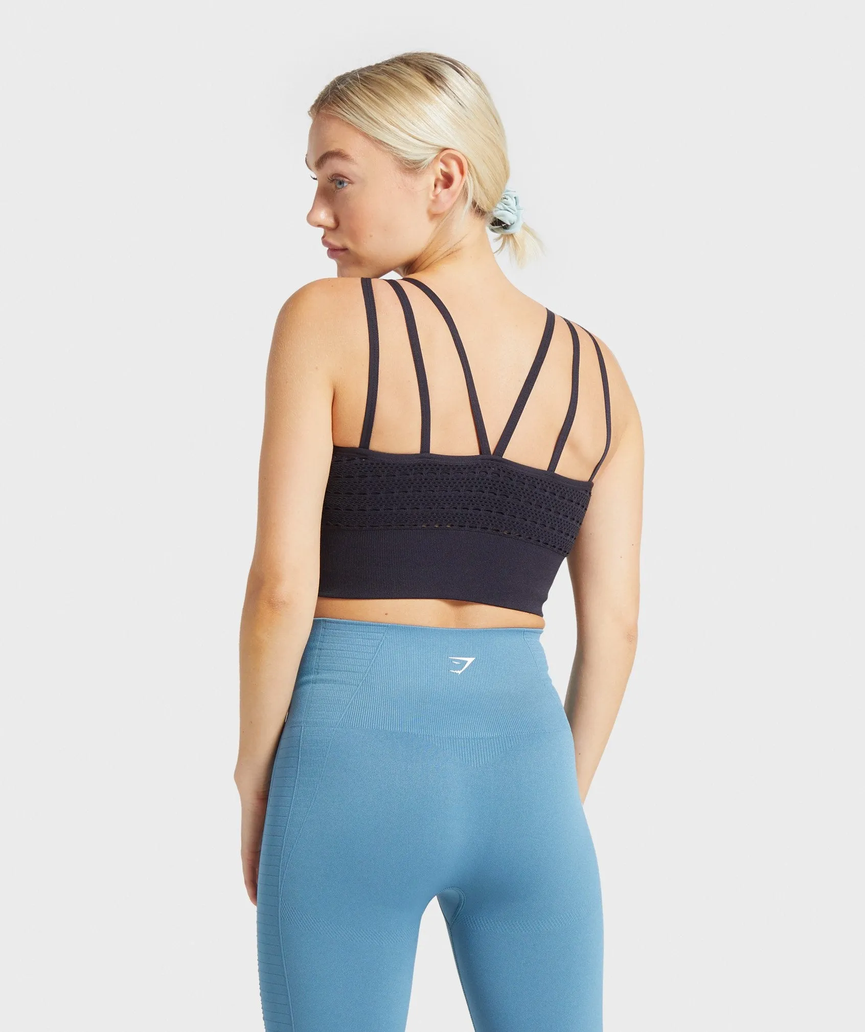 Gymshark Energy  Seamless Crop Top - Black