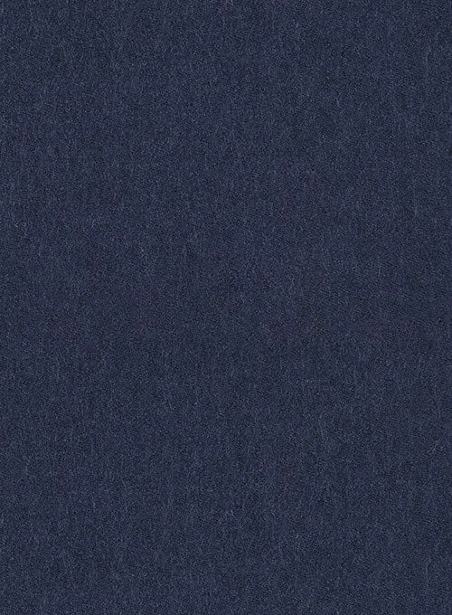 Indigo Blue Highland Flannel Wool Trousers