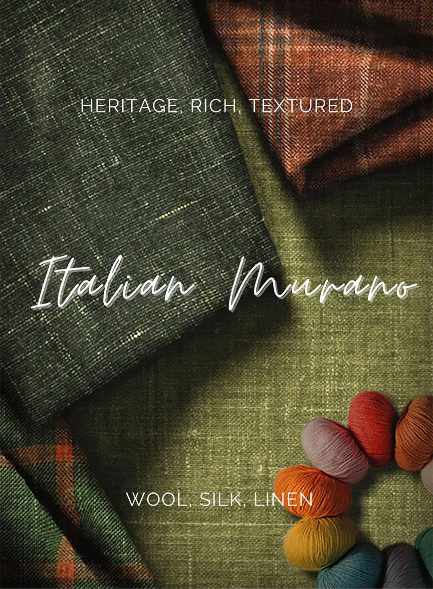 Italian Murano Ando Wool Linen Silk Pants