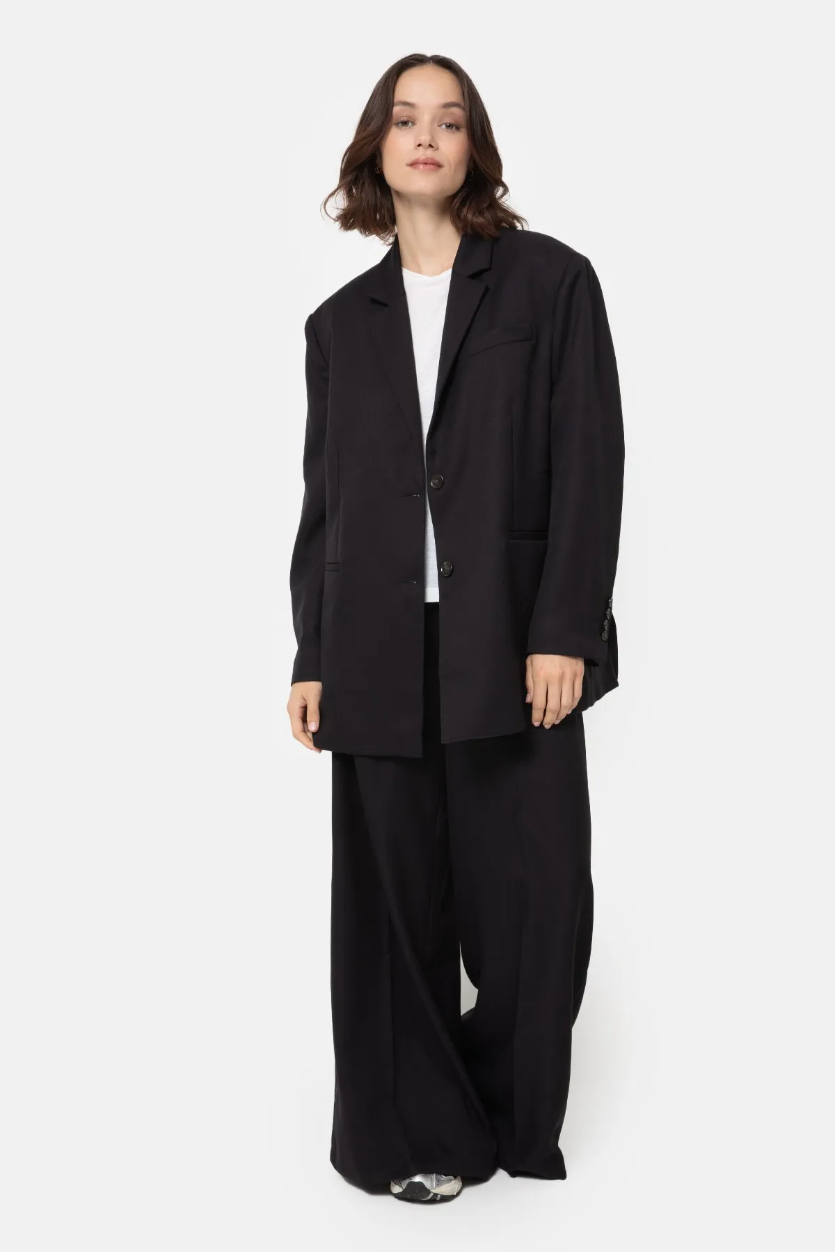Julian Oversized Single Breasted Blazer | Black