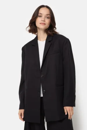 Julian Oversized Single Breasted Blazer | Black
