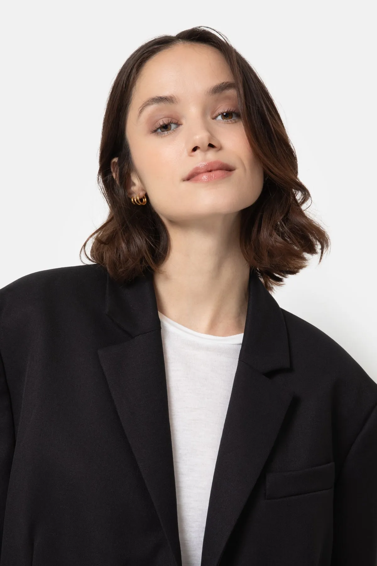 Julian Oversized Single Breasted Blazer | Black