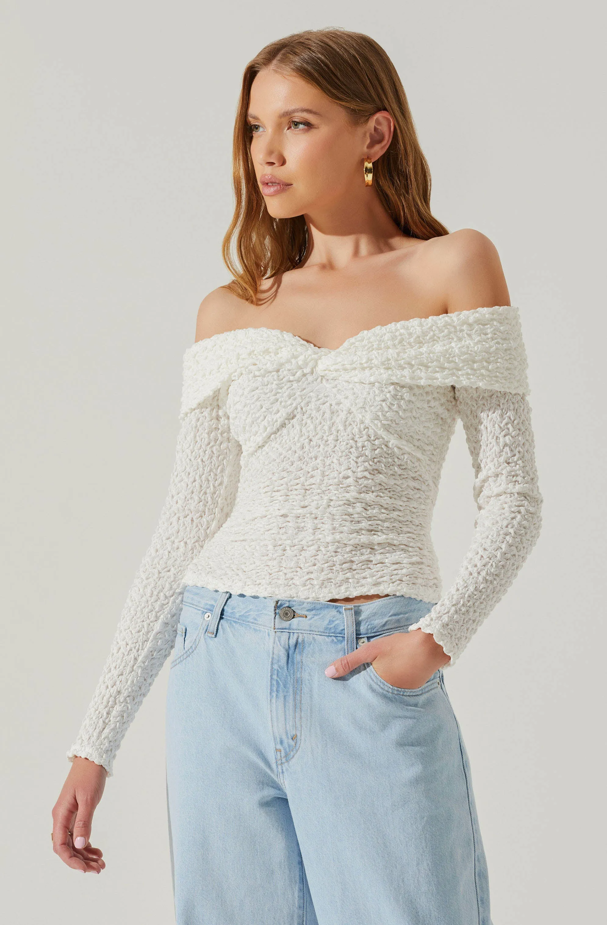 Kendy Off Shoulder Long Sleeve Top