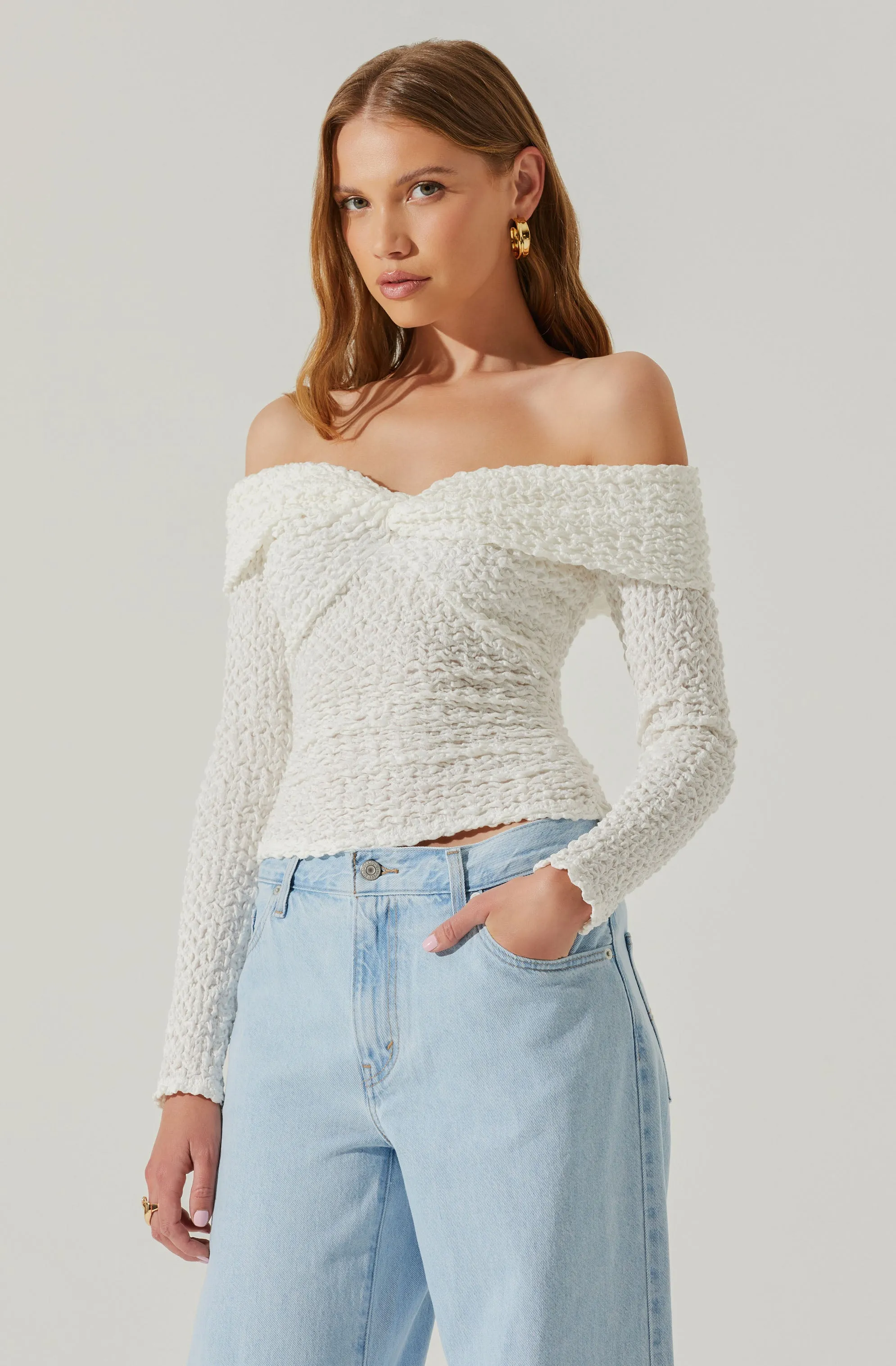 Kendy Off Shoulder Long Sleeve Top