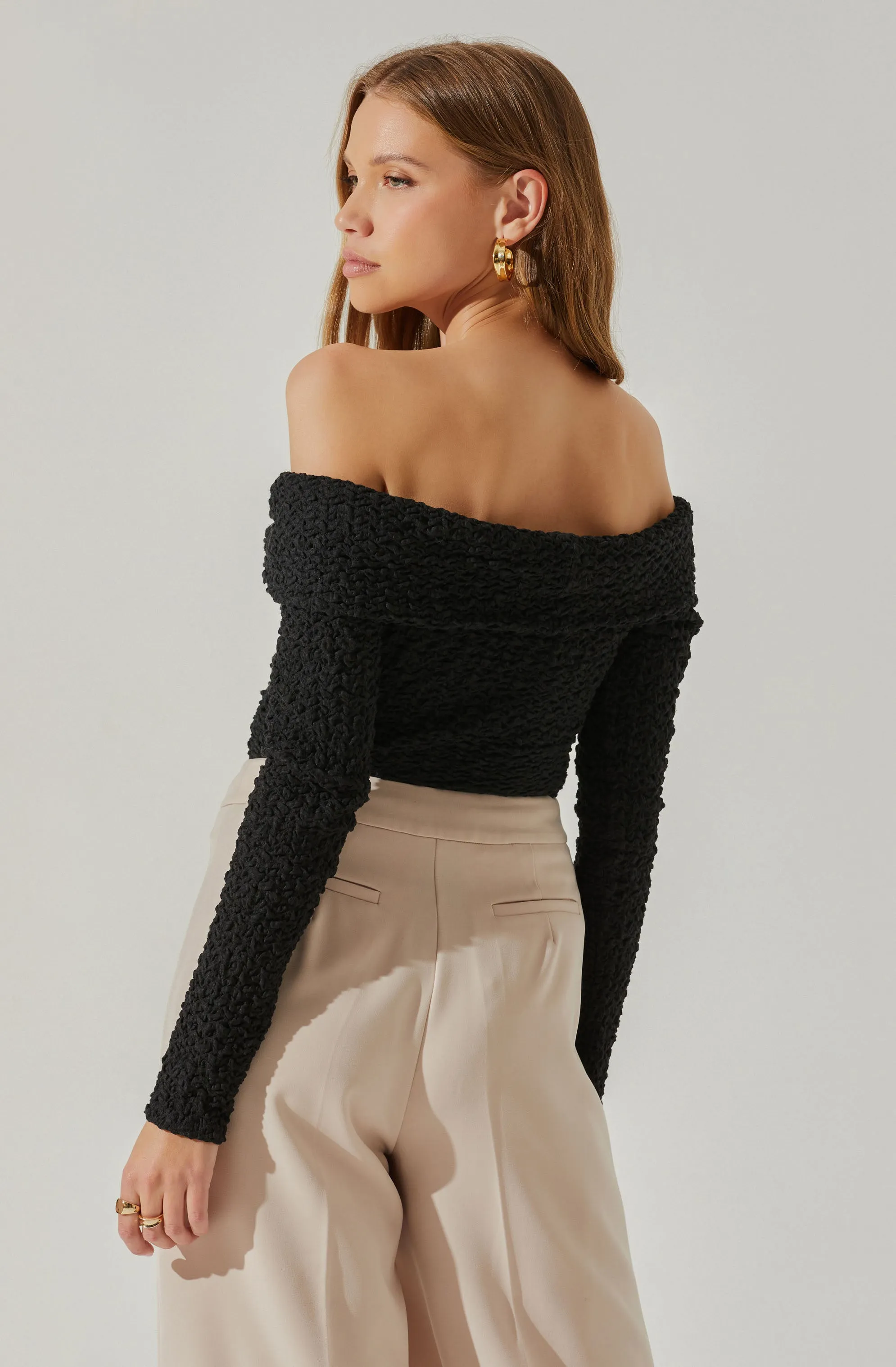 Kendy Off Shoulder Long Sleeve Top