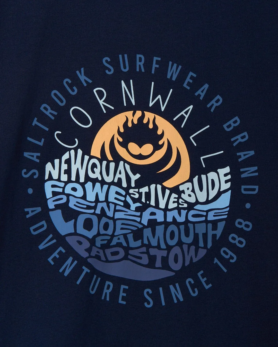 Layers Cornwall - Mens Short Sleeve T-Shirt - Blue