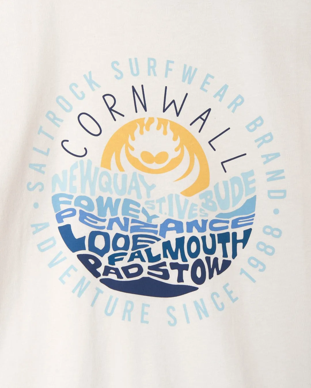 Layers Cornwall - Mens Short Sleeve T-Shirt - White