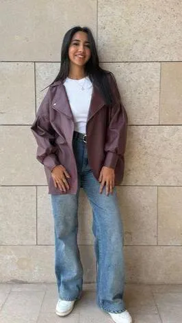 Leather Oversized Shacket