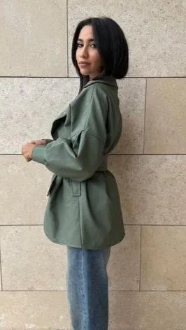 Leather Oversized Shacket