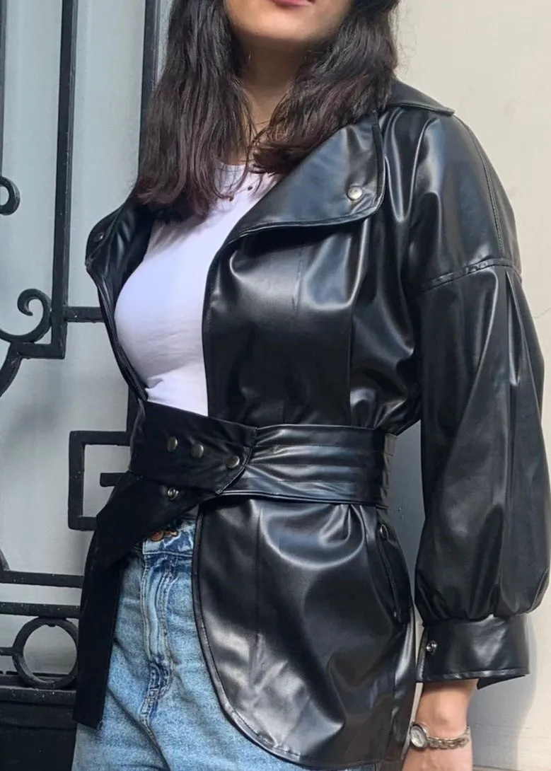 Leather Oversized Shacket