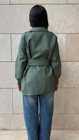 Leather Oversized Shacket