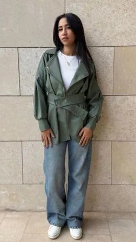 Leather Oversized Shacket