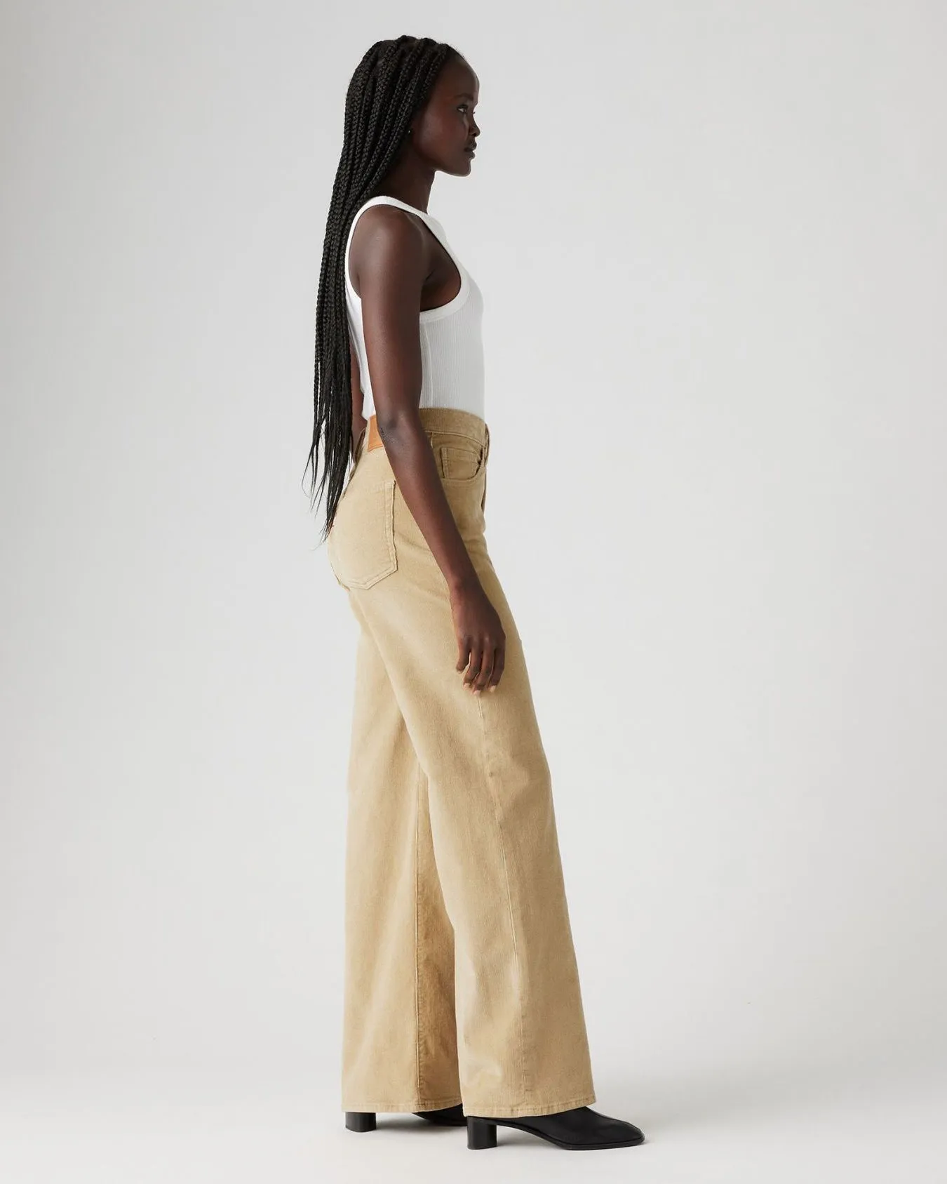 Levi's® Womens Ribcage Wide Leg Cords - Safari