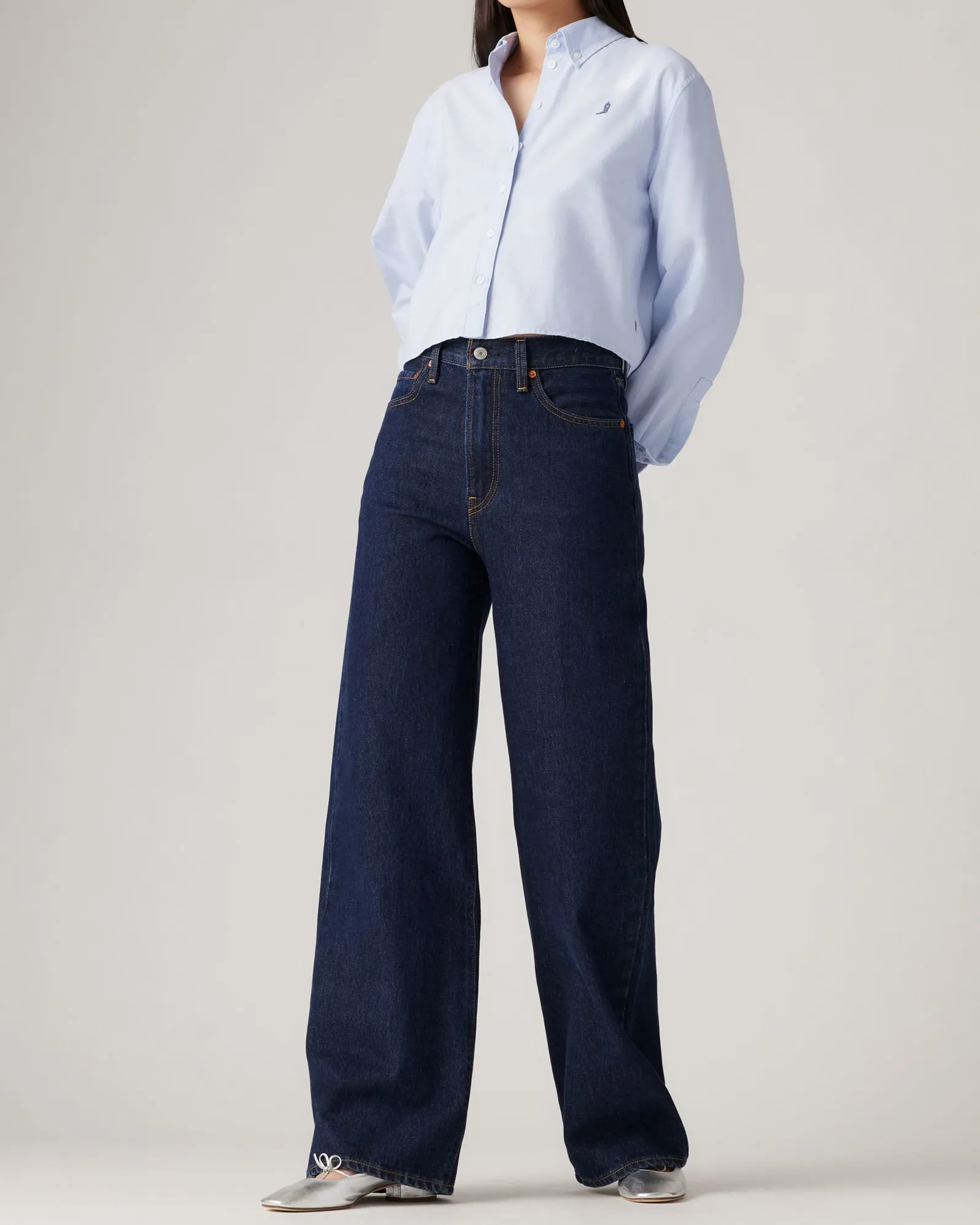 Levi's® Womens Ribcage Wide Leg Jeans - Shaded View