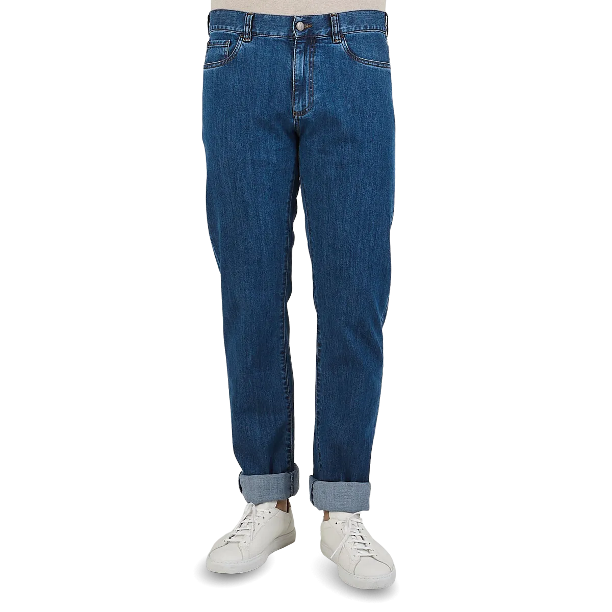 Light Blue Cotton Stretch Jeans